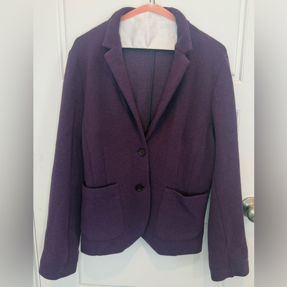 Talbots Purple Woman’s Blazer Size 14 Work Office Jacket